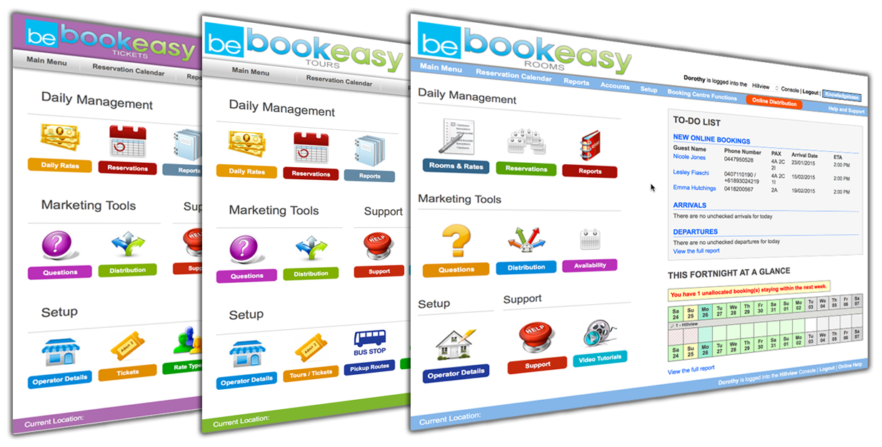 Bookeasy introduces advanced consoles for accommodation, tour and event operators
